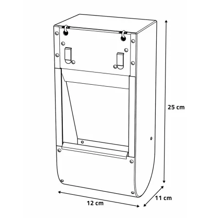 Mangeoire trémie acier galva 25x12x11 cm pour lapins et rongeurs