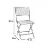 Set bistrot Ø61cm + 2 chaises osier - Acier noir extérieur