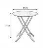 Set bistrot Ø61cm + 2 chaises osier - Acier noir extérieur