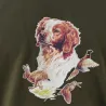 T-shirt kaki épagneul Bartavel® - Scène de chasse
