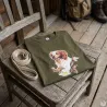 T-shirt kaki épagneul Bartavel® - Scène de chasse