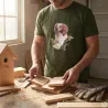 T-shirt kaki épagneul Bartavel® - Scène de chasse