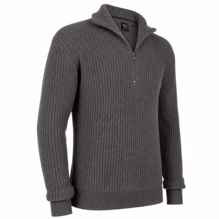 Pull homme Brandit® col camionneur anthracite zippé