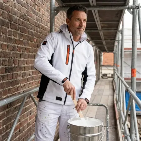 Veste Softshell Trystan Herock® Homme - Noir/Blanc