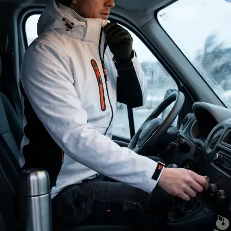 Veste Softshell Trystan Herock® Homme - Noir/Blanc