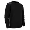 Pull tactique noir acrylique - renforts épaules/coudes