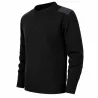 Pull tactique noir acrylique - renforts épaules/coudes