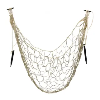 Piège bourse lapin lin 120 cm avec piquets fixation