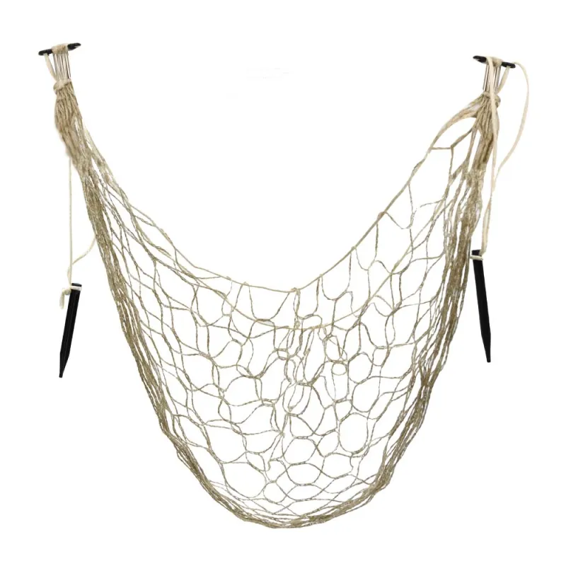 Piège bourse lapin lin 120 cm avec piquets fixation