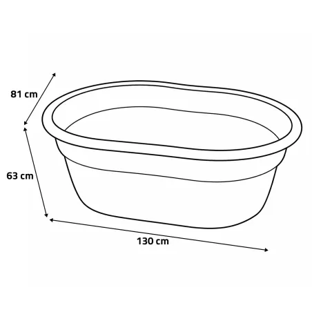 Abreuvoir/bassin 380L Kerbl résistant UV pour élevage