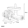 Hachoir à viande Reber n°22 600W semi-pro avec marche arrière