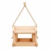 Mangeoire oiseaux suspendue en bois de pin 19 cm | Ducatillon