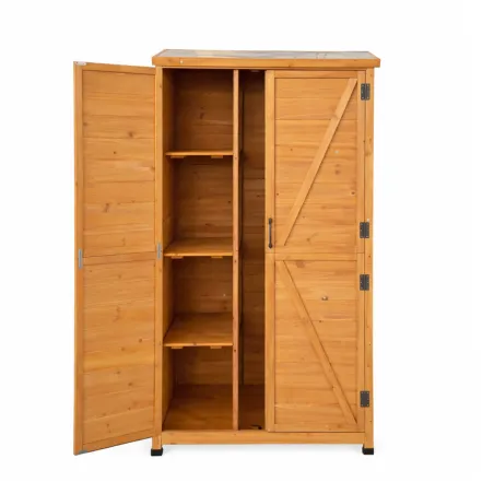 Abri jardin Sambre bois 2 portes 85x52x174 cm