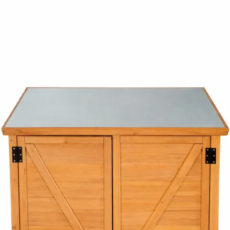 Abri jardin Sambre bois 2 portes 85x52x174 cm