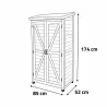 Abri jardin Sambre bois 2 portes 85x52x174 cm