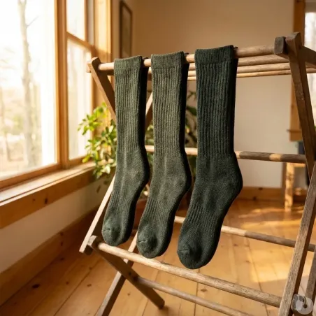 Chaussettes hautes kaki - Lot de 3 paires éleveurs