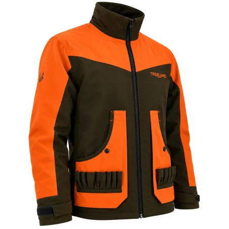 Veste Treeland déperlante orange-marron S à 3XL