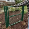 Portillon grillagé 1x1m vert maille 50mm serrure