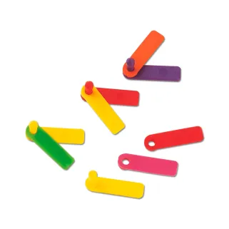 100 attaches Tip Tag rouges vierges - Marquage animaux
