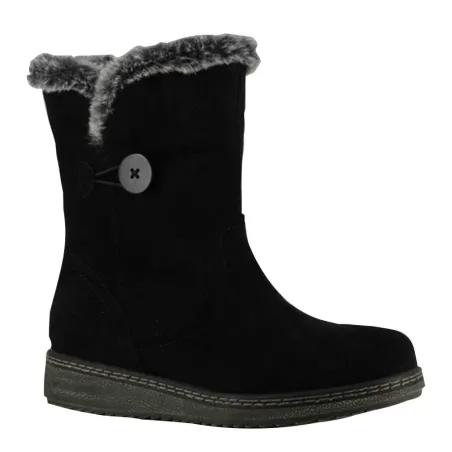 Bottines fourrées femme noires microfibre 36-41