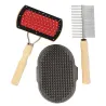 Lot 3 brosses bois érable pour chiens, chats et animaux