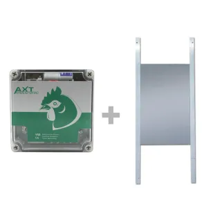 Portier solaire auto pour poulailler 22x33cm