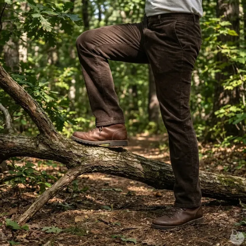 Pantalon velours côtelé marron Calvados T38-T60