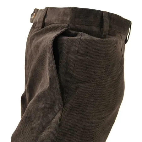 Pantalon velours côtelé marron Calvados T38-T60