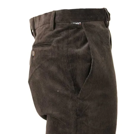 Pantalon velours côtelé marron Calvados T38-T60