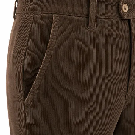 Pantalon velours côtelé marron Calvados T38-T60