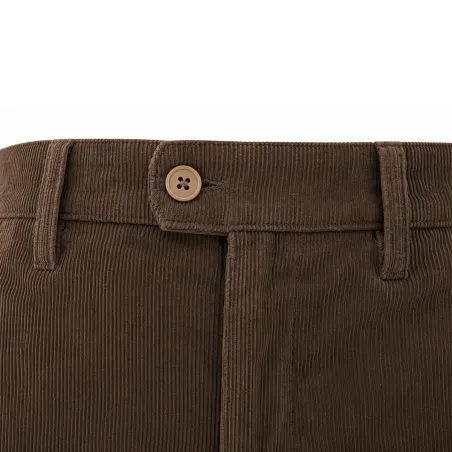 Pantalon velours côtelé marron Calvados T38-T60