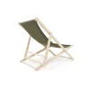 Lot de 2 chiliennes bois pin & toile coton kaki 75x88cm
