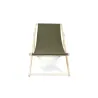 Lot de 2 chiliennes bois pin & toile coton kaki 75x88cm