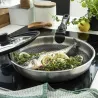 Poêle inox nid d'abeille 24 cm - Cuisson parfaite