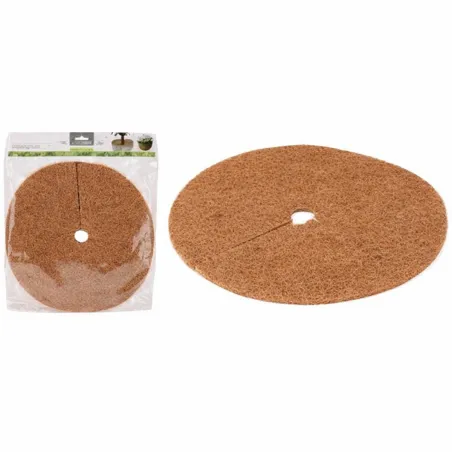 3 disques paillage coco Ø35 cm - biodégradables jardin