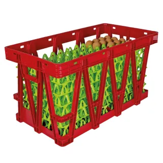Caisse empilable pour transport de plateaux à œufs 360p