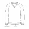 Pull col V marron en laine mélangée - Confort & style
