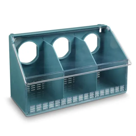 Mangeoire 3 cases pour cages 14,7x25x10 cm - Élevage