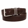 Ceinture marron synthétique 125 cm - Boucle métal résistante