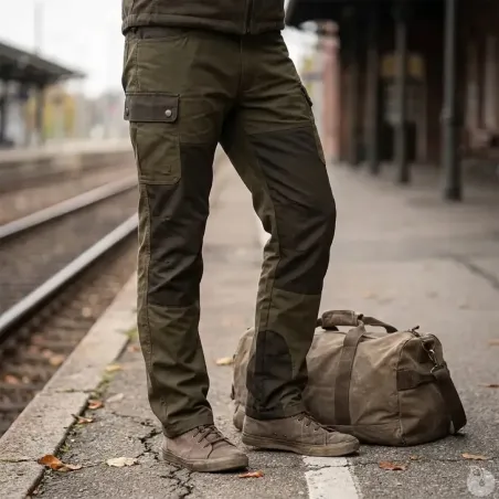 Pantalon roncier robuste kaki - Tailles 40 à 60