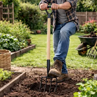 Fourche à bêcher Progarden® - Manche bois 115 cm