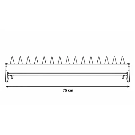 Mangeoire volailles GAUN galvanisée 75 cm | Ducatillon