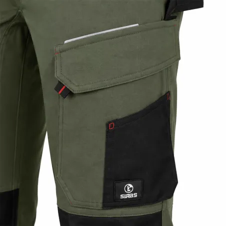 Pantalon Stretch Memory vert - Confort et robustesse