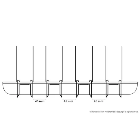 Pics anti-pigeons galvanisés pour gouttières - Lot de 240