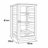 Garde-manger en pin, 3 tiroirs, 81 cm | Ducatillon