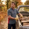 Polo Thunder gris-rouge pour éleveurs et outdoor