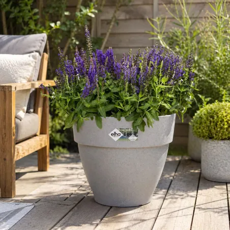 Pot de fleurs Ø30xH25cm Elho® gris en plastique recyclé