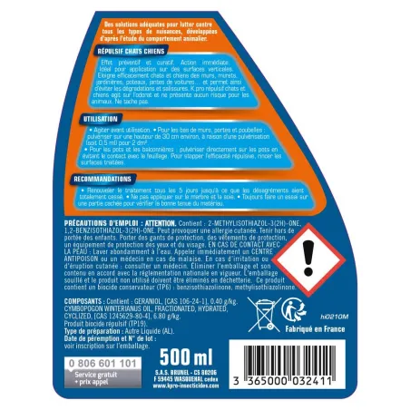 Répulsif chiens et chats Kapo Expert 500 ml