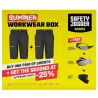 Pack 2 shorts Mekong gris - travail extensible 260g/m²