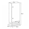 Fumoir F85 acier aluminisé H85 x L39 x P28 cm